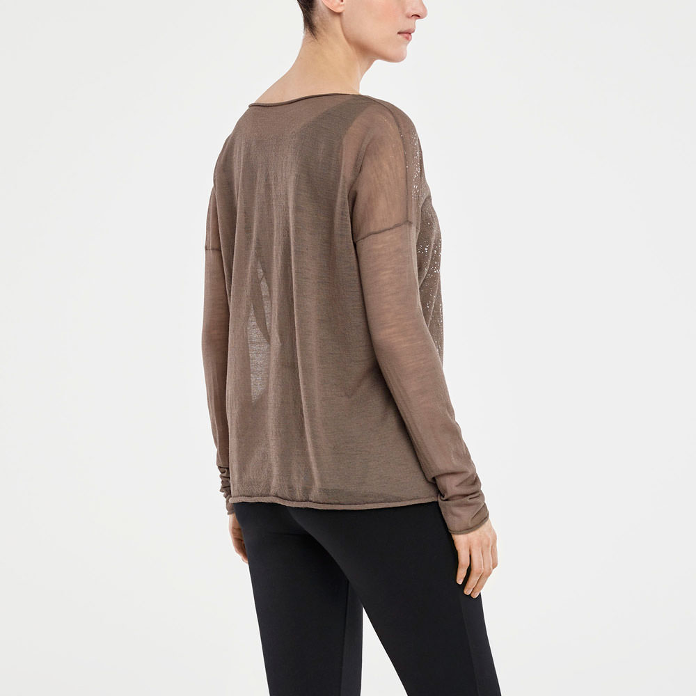 Sarah Pacini TRANSPARENTER SWEATER – SILBER DETAILS Rück