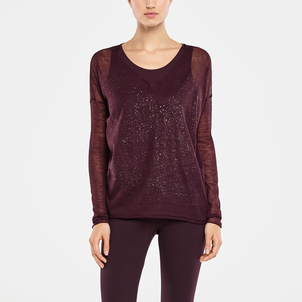 Sarah Pacini TRANSPARENTER SWEATER – SILBER DETAILS Vorne