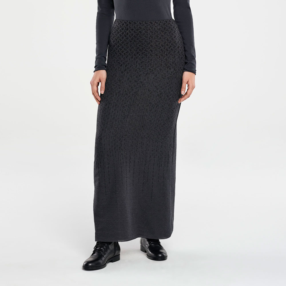 Sarah Pacini JUPE MAXI- JACQUARD De face