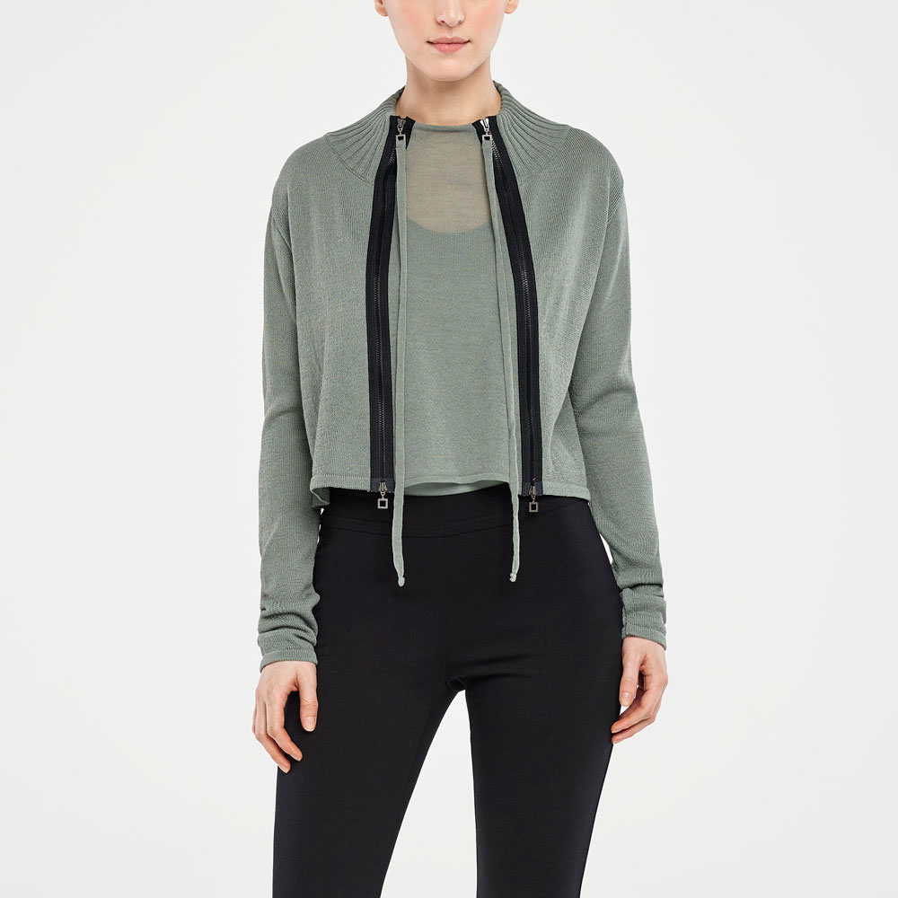 Sarah Pacini CARDIGAN COURT - PANNEAU DÉTACHABLE De face