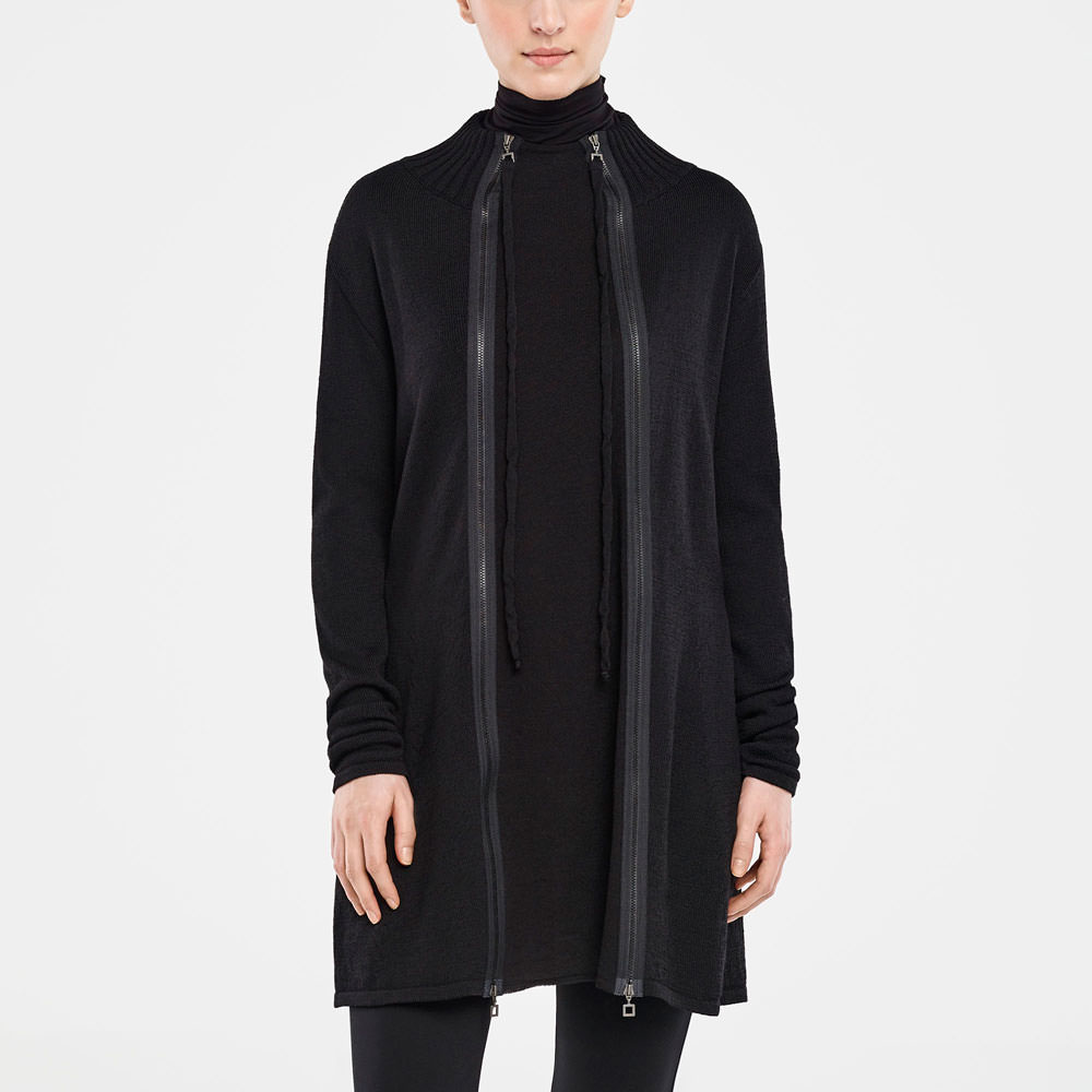 Sarah Pacini CARDIGAN LONG - PANNEAU DÉTACHABLE De face