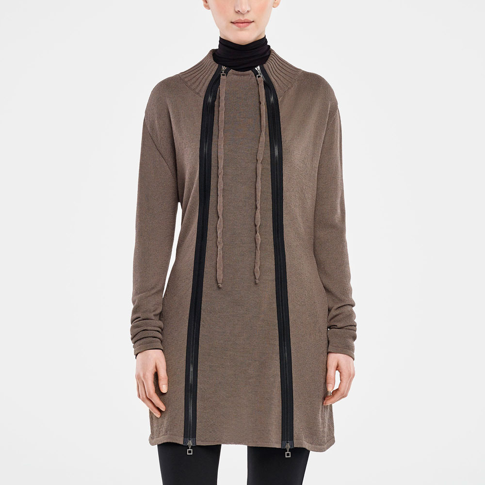 Sarah Pacini CARDIGAN LONG - PANNEAU DÉTACHABLE De face