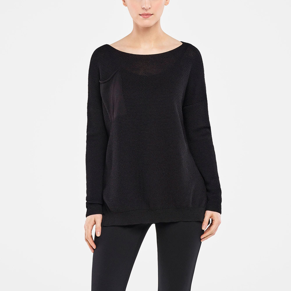 Sarah Pacini LANGER SWEATER – WABENMUSTER Vorne