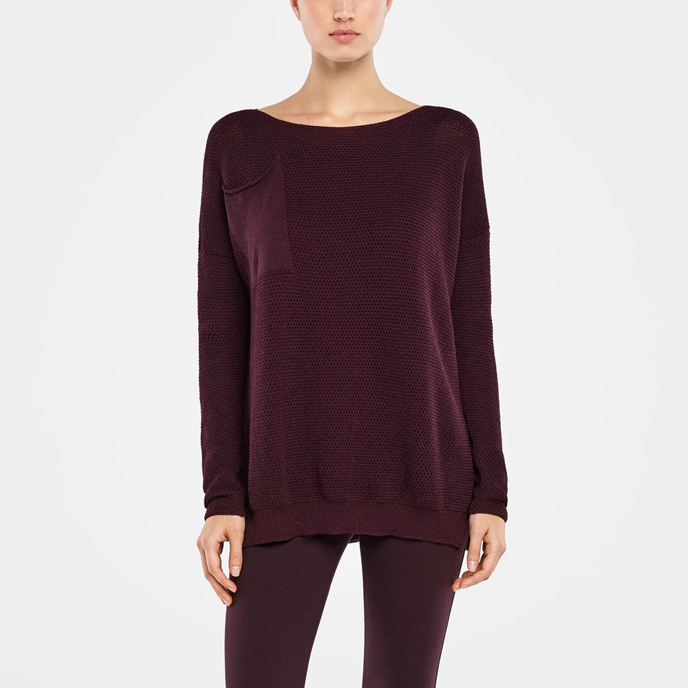 Sarah Pacini LANGER SWEATER – WABENMUSTER Vorne