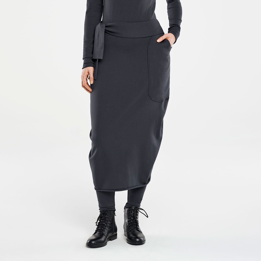Sarah Pacini JUPE MIDI - POCHE X-LARGE De face