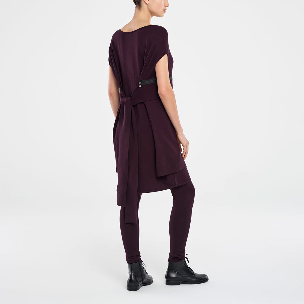 Sarah Pacini ROBE SANS MANCHES - PANNEAU ZIPPÉ Derrière