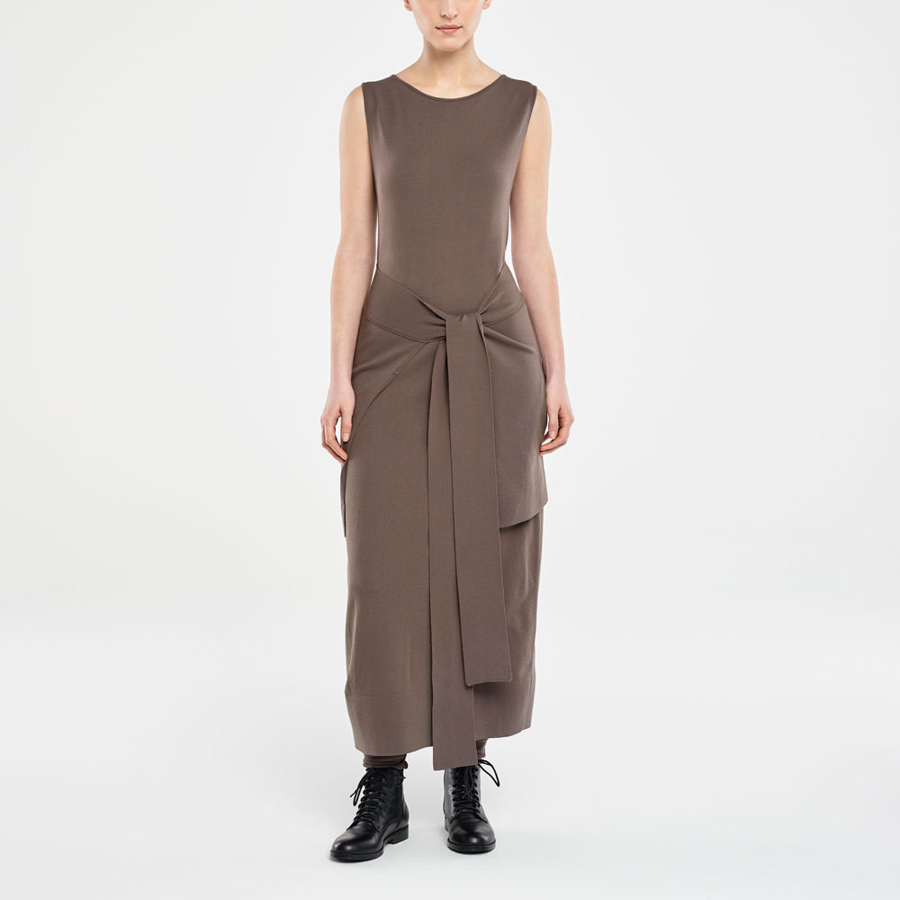 Sarah Pacini ROBE MAXI - PANNEAU ZIPPÉ De face