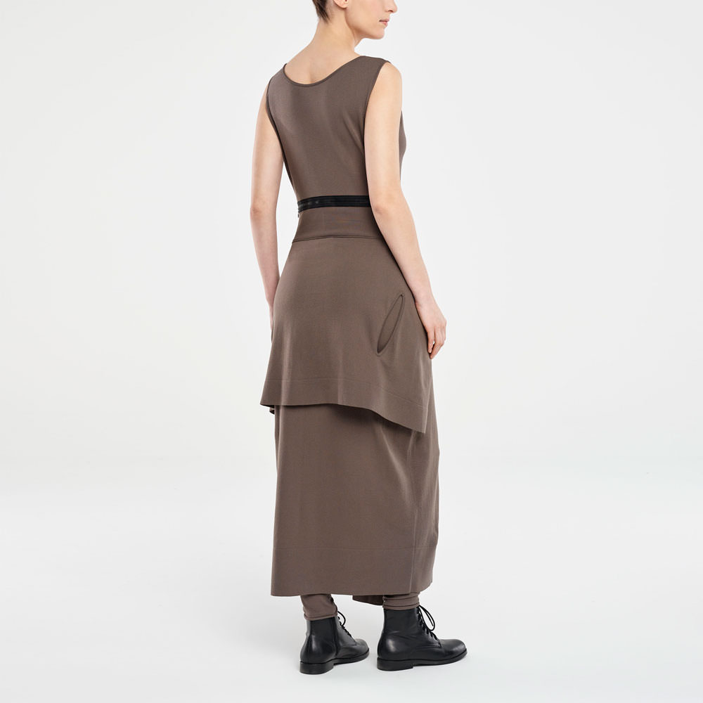 Sarah Pacini ROBE MAXI - PANNEAU ZIPPÉ Derrière