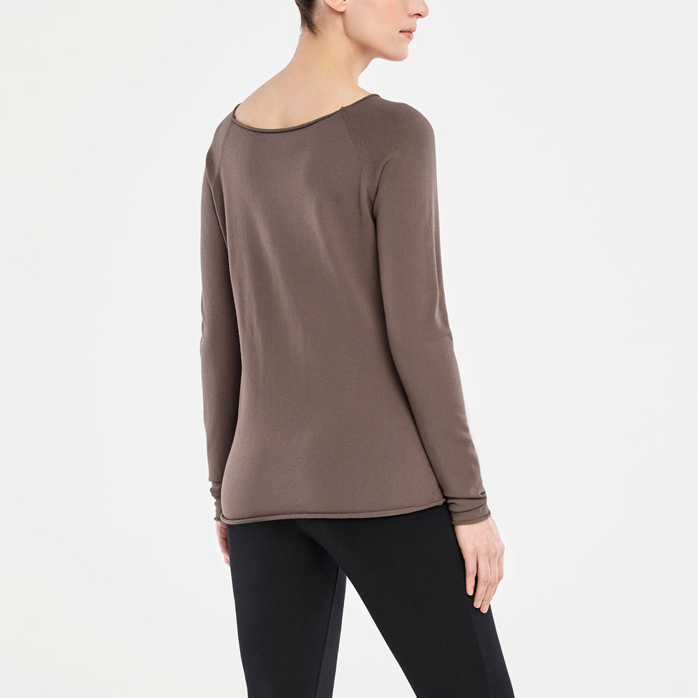 Sarah Pacini SWEATER MIT U-BOOT-AUSSCHNITT Rück