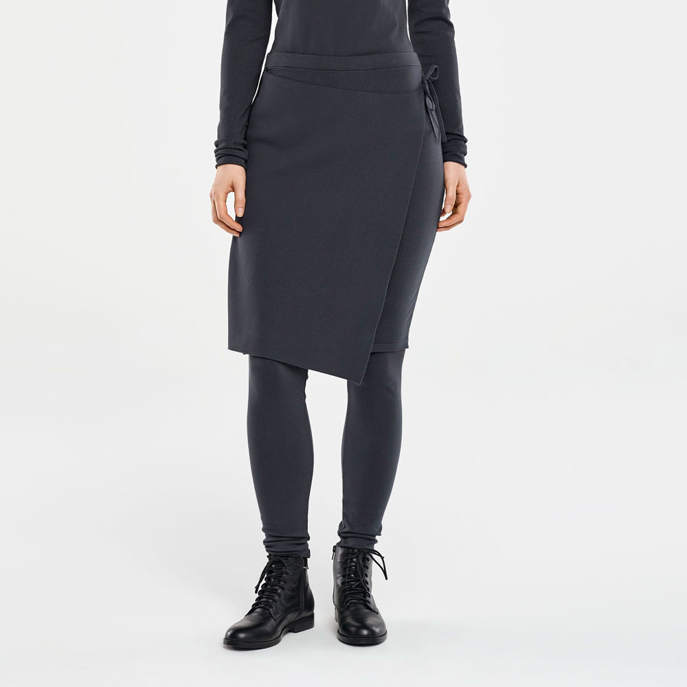 Sarah Pacini JUPE AUX GENOUX - PANNEAU ZIPPÉ De face