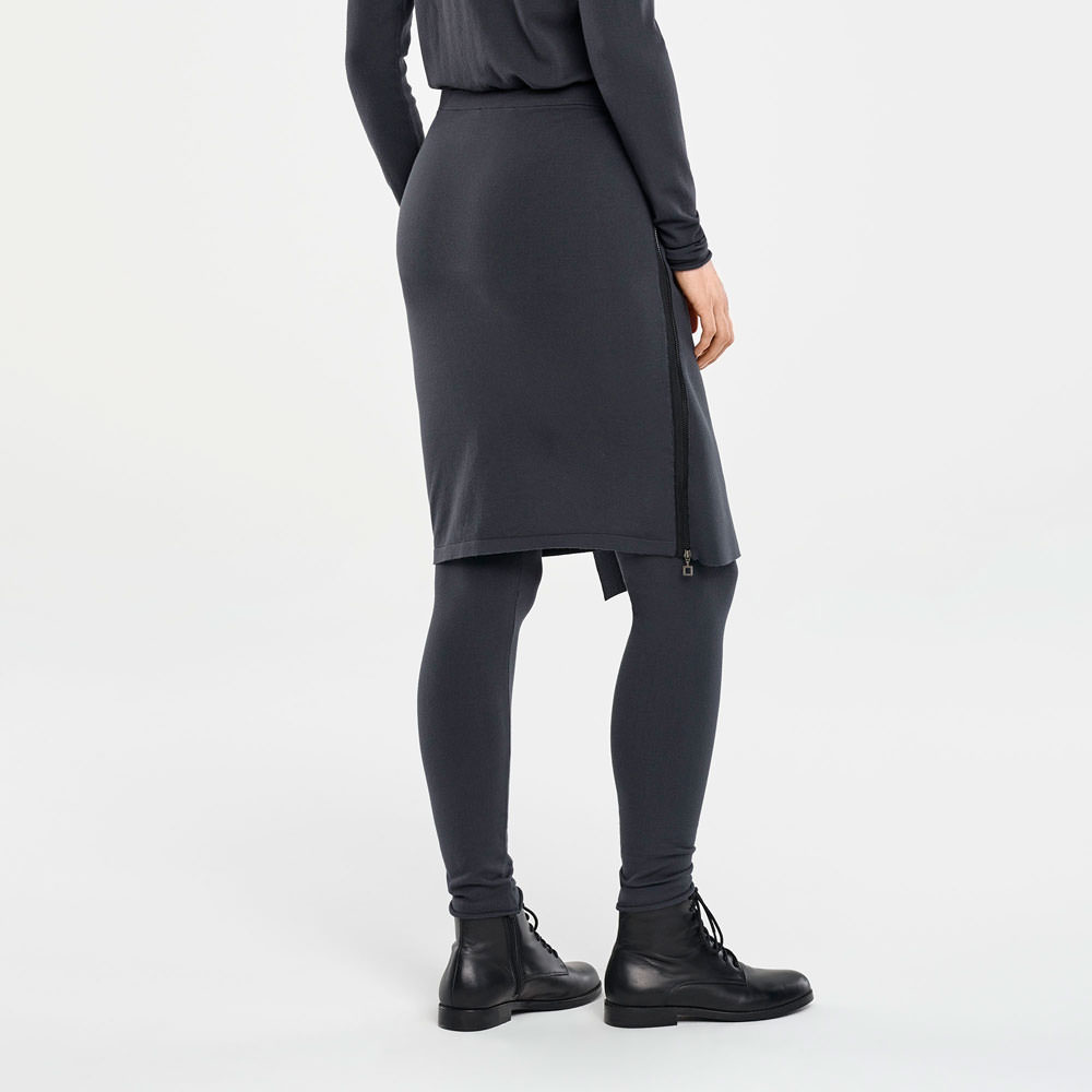 Sarah Pacini JUPE AUX GENOUX - PANNEAU ZIPPÉ Derrière