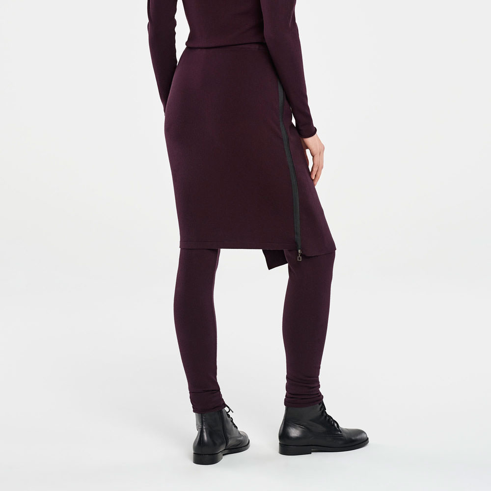 Sarah Pacini JUPE AUX GENOUX - PANNEAU ZIPPÉ Derrière