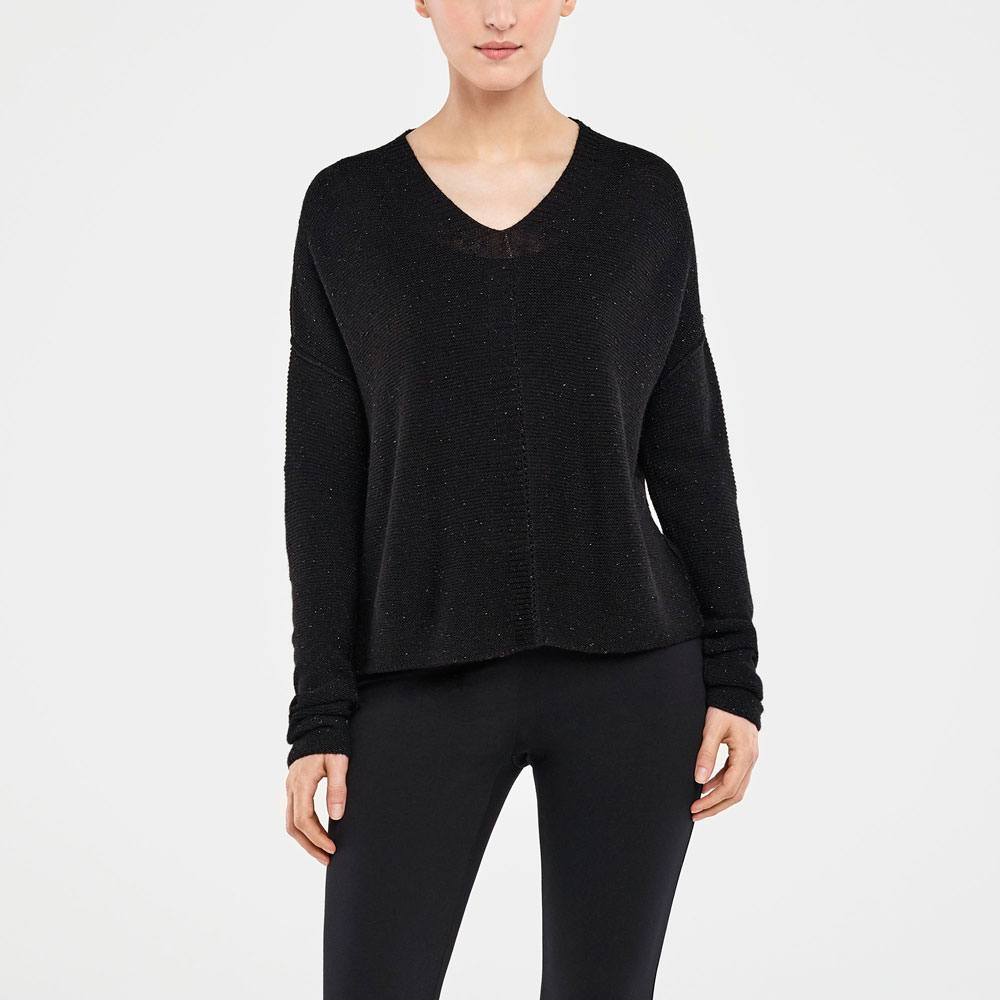 Sarah Pacini SWEATER – SCHIMMERNDER STRICK Vorne