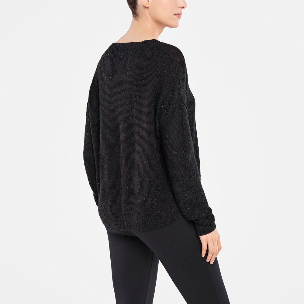 Sarah Pacini SWEATER – SCHIMMERNDER STRICK Rück