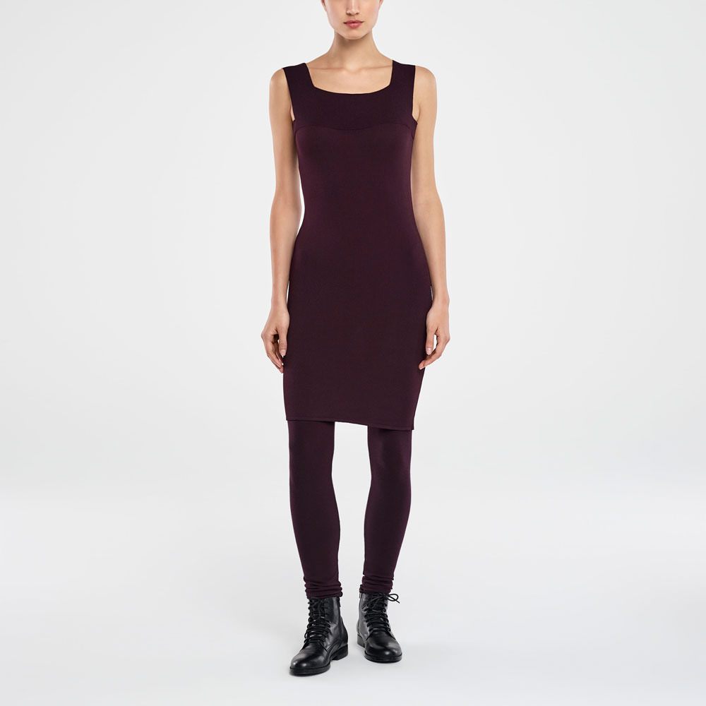 Sarah Pacini ROBE AUX GENOUX - ENCOLURE CARRÉE De face