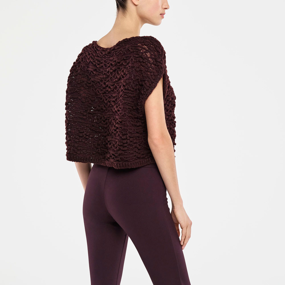 Sarah Pacini SLEEVELESS SWEATER - TRANSLUCENT Back view