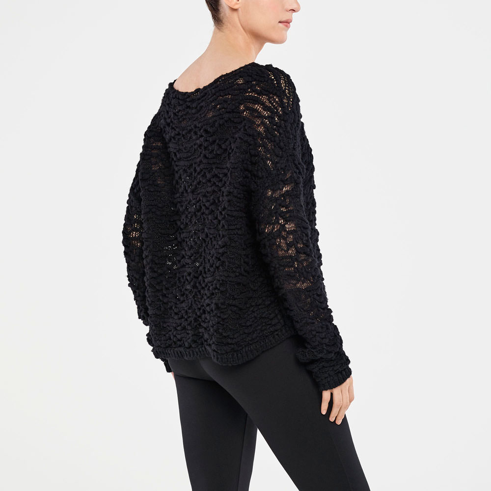 Sarah Pacini PULL COL V – TRANSLUCIDE Derrière