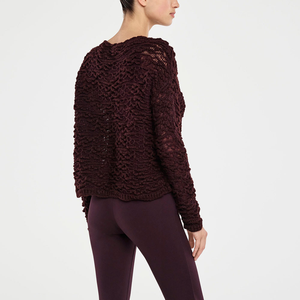 Sarah Pacini PULL COL V – TRANSLUCIDE Derrière