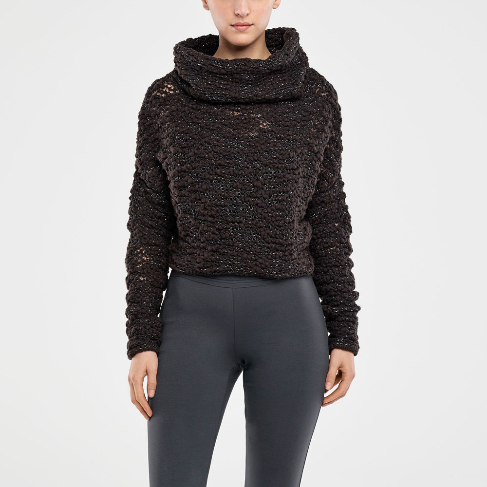 Sarah Pacini CROPPED SWEATER - BRILLIANT THREADING Front