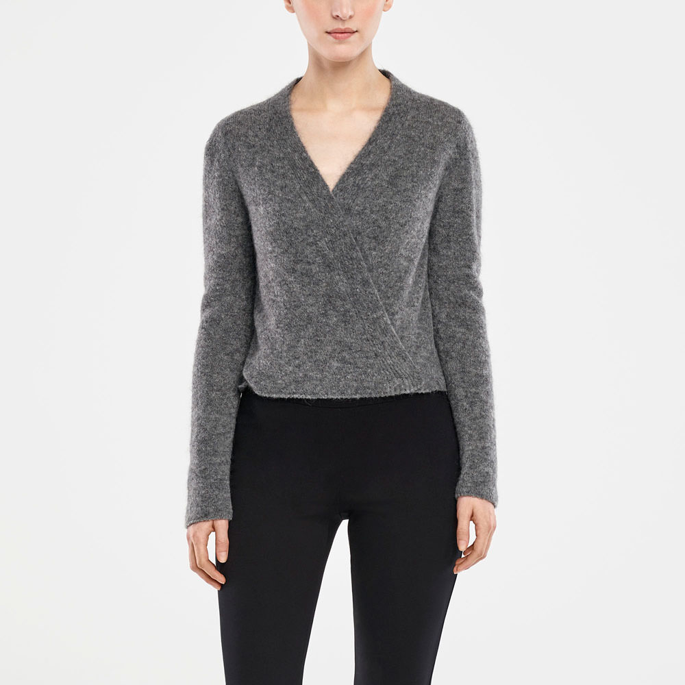 Sarah Pacini Cache-cœur en mohair De face
