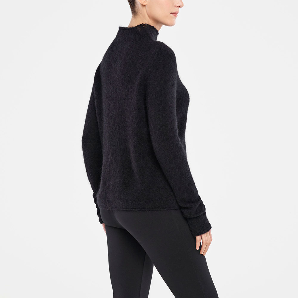 Sarah Pacini MOHAIR-SWEATER – STEHKRAGEN Rück
