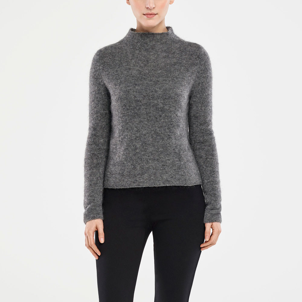 Sarah Pacini PULL EN MOHAIR – COL MONTANT De face