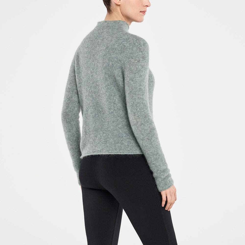 Sarah Pacini PULL EN MOHAIR – COL MONTANT Derrière