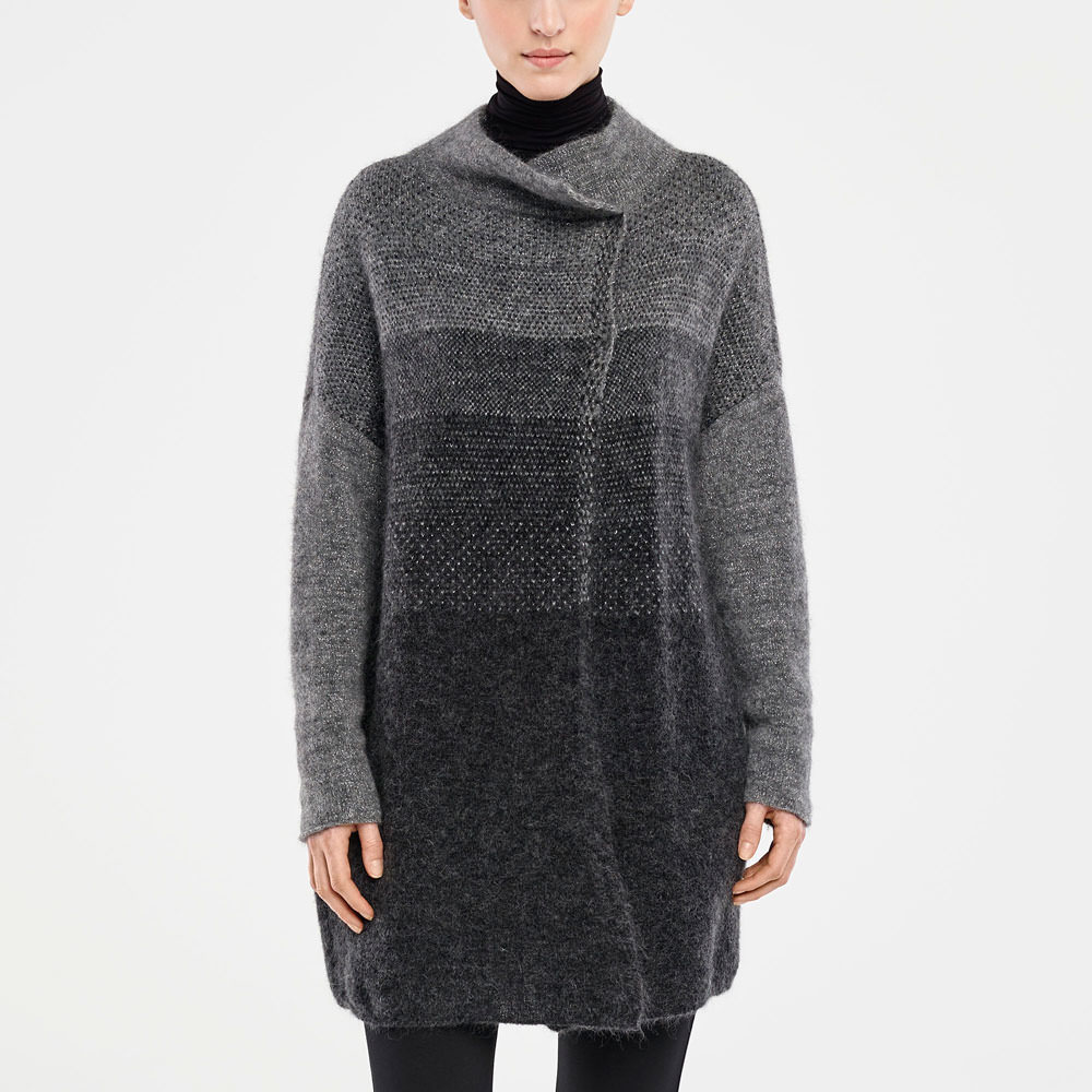 Sarah Pacini LONG CARDIGAN - OMBRÉ DESIGN Front