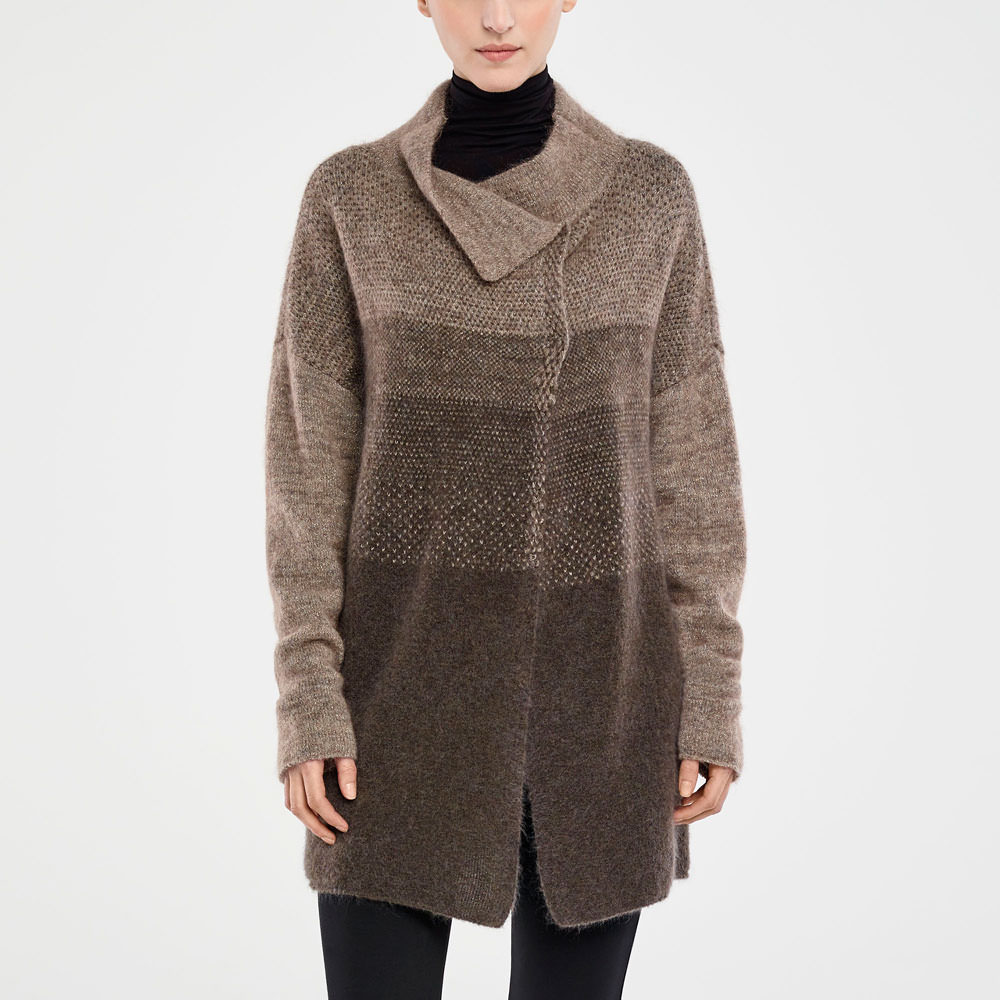 Sarah Pacini CARDIGAN LONG – EFFET OMBRÉ De face