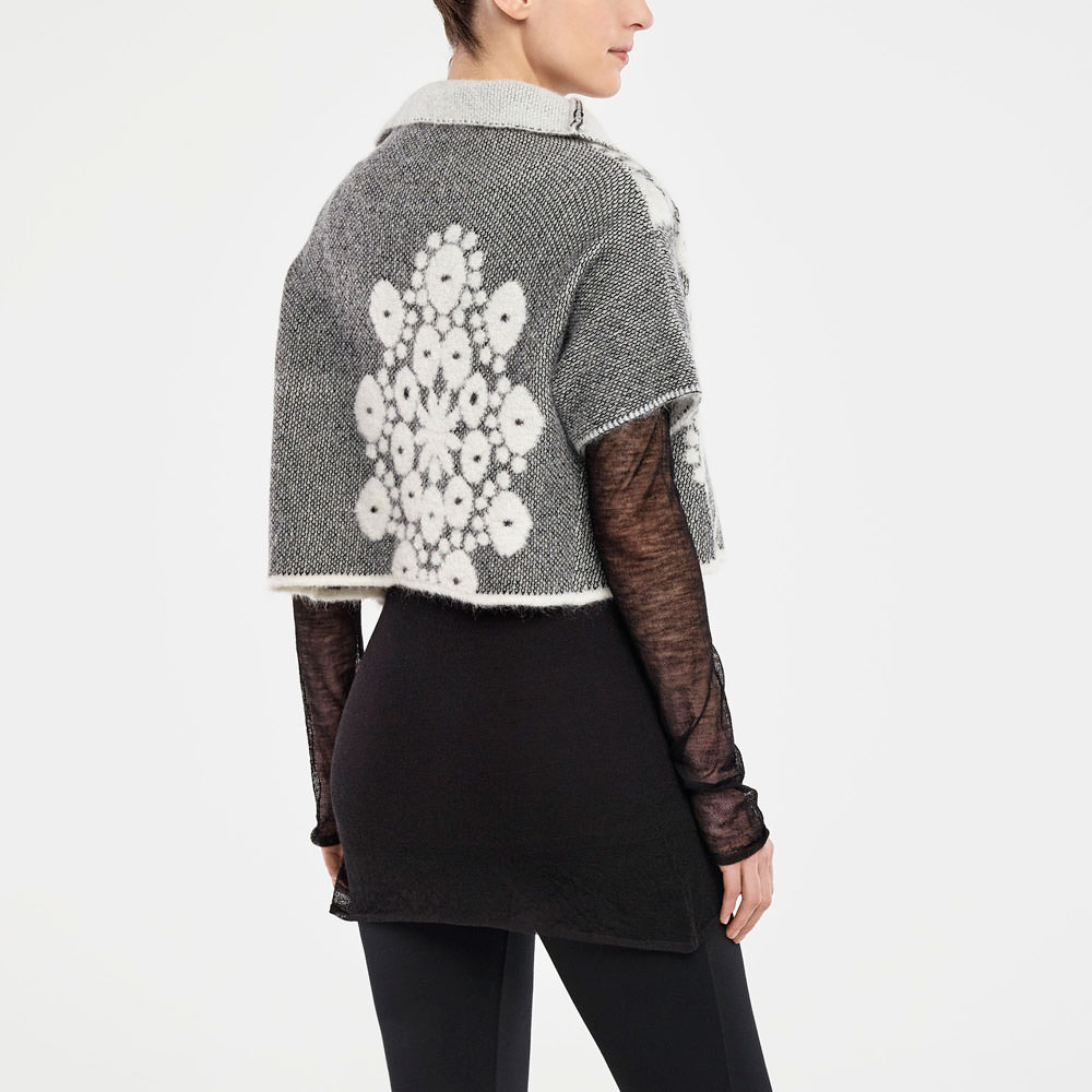 Sarah Pacini CARDIGAN COURT- JACQUARD Derrière