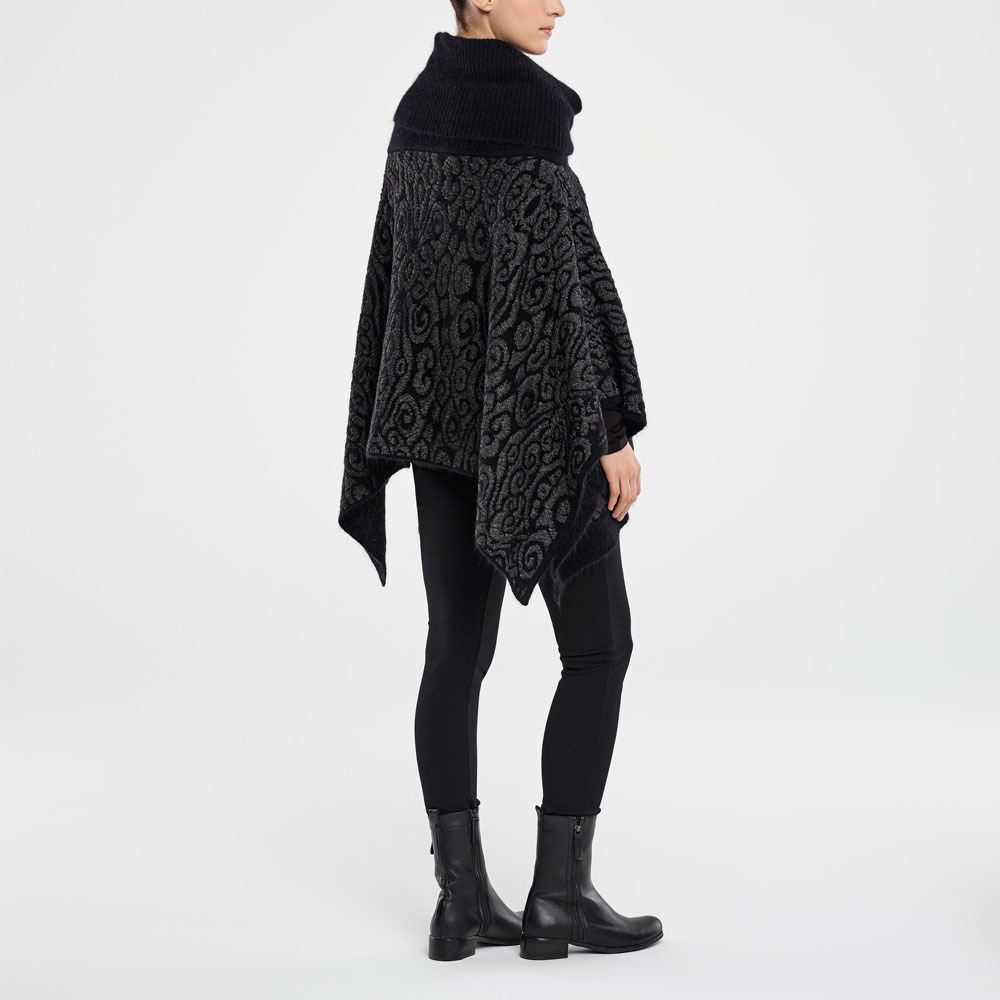 Sarah Pacini PONCHO JACQUARD Derrière