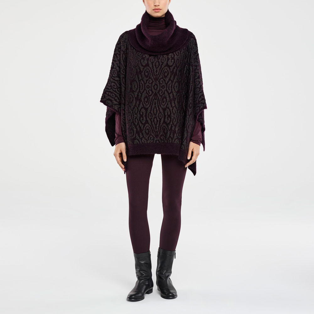Sarah Pacini PONCHO JACQUARD De face