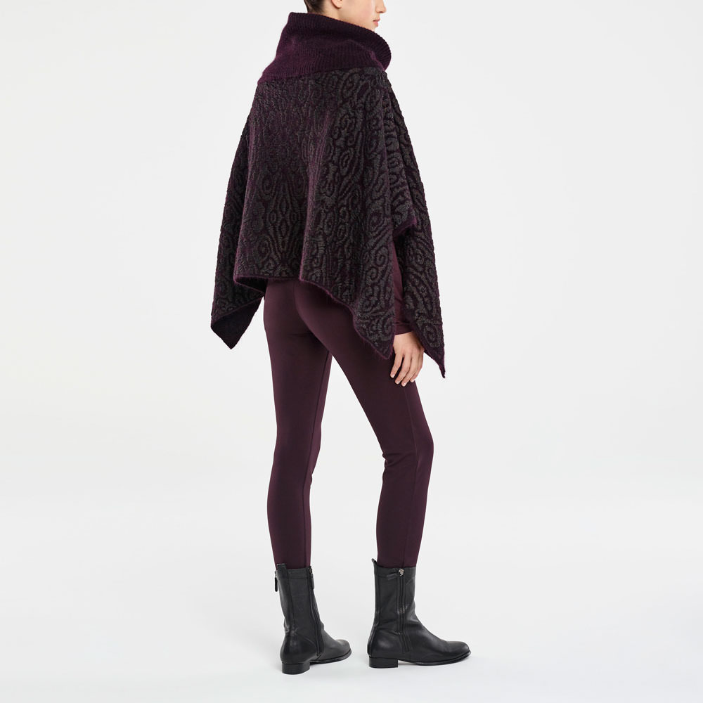 Sarah Pacini PONCHO JACQUARD Derrière
