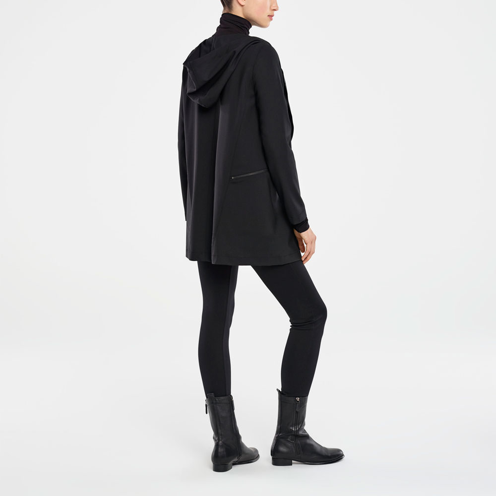 Sarah Pacini VESTE EN GABARDINE DE LAINE - CAPUCHE Derrière