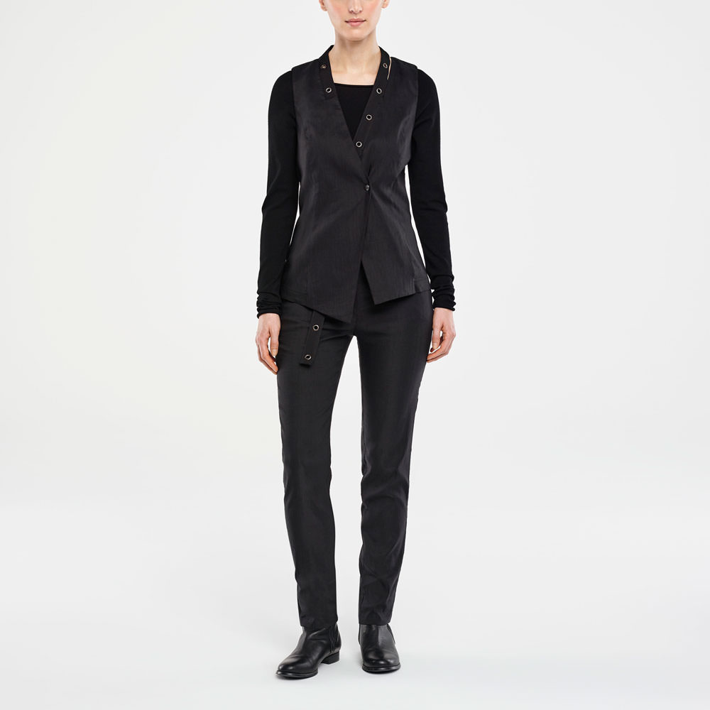 Sarah Pacini GILET -LIN EXTENSIBLE De face