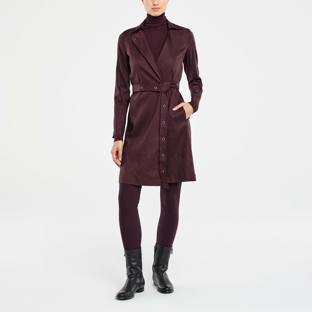 Sarah Pacini VESTE LONGUE - LIN EXTENSIBLE De face