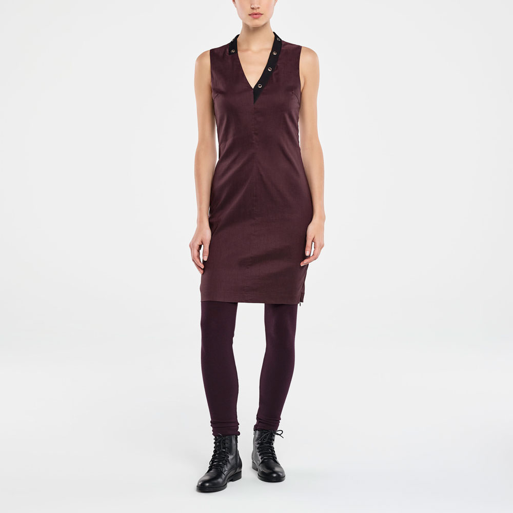 Sarah Pacini ROBE AUX GENOUX – LIN EXTENSIBLE De face