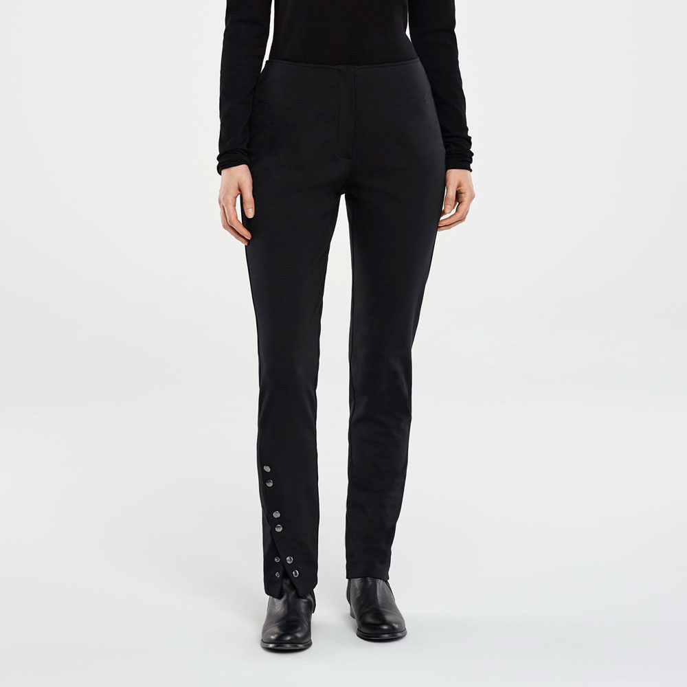 Sarah Pacini PANTALON SLIM – FENTE À BOUTONS PRESSION De face