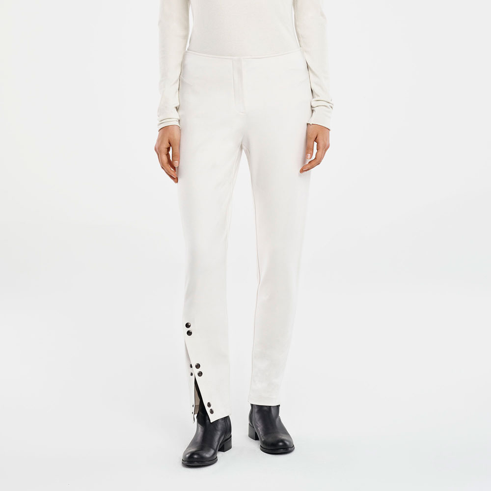 Sarah Pacini PANTALON SLIM – FENTE À BOUTONS PRESSION De face