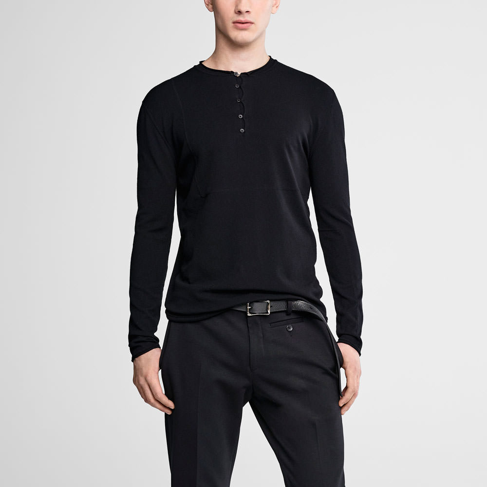 Sarah Pacini Henley-Pullover Vorne