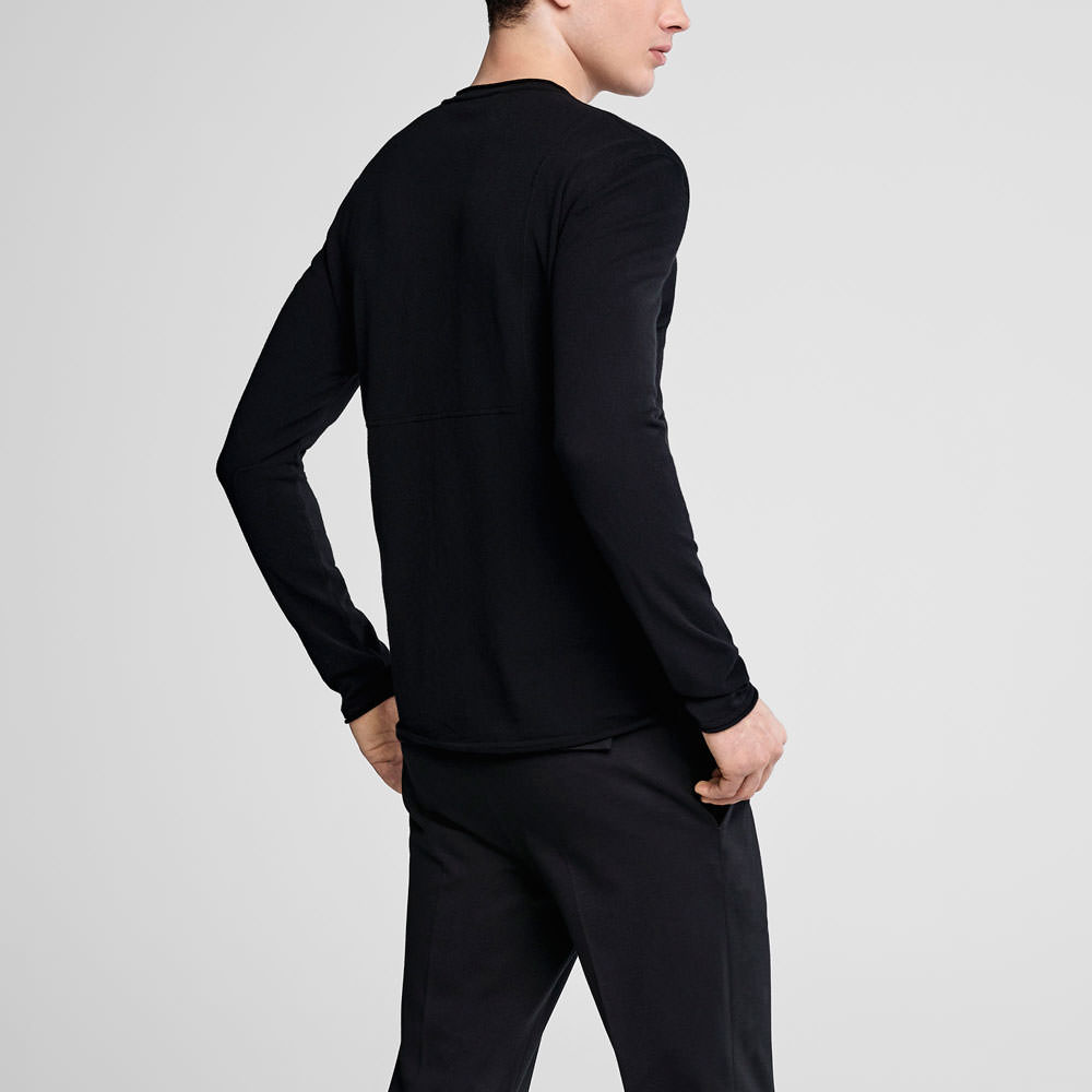 Sarah Pacini Henley-Pullover Rück