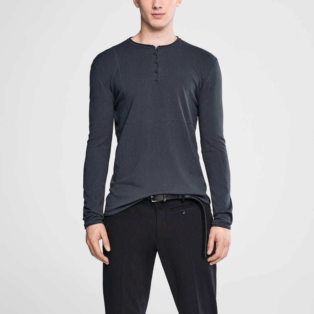 Sarah Pacini Henley sweater Front