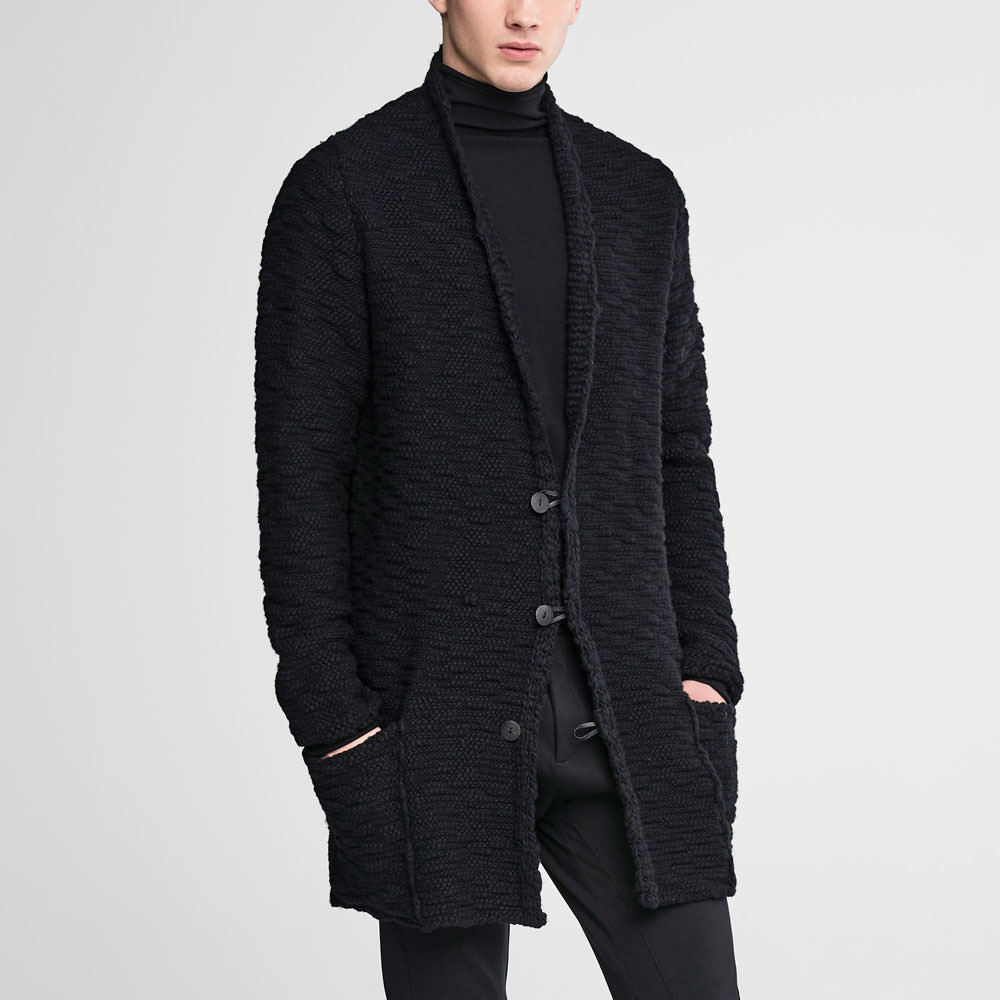 Sarah Pacini Long cardigan laine De face