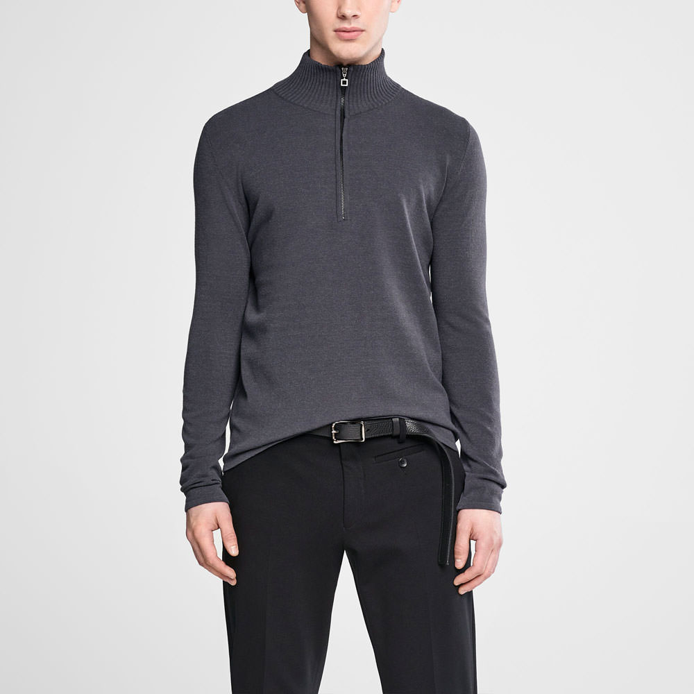 Sarah Pacini Zipped mock neck sweater Front