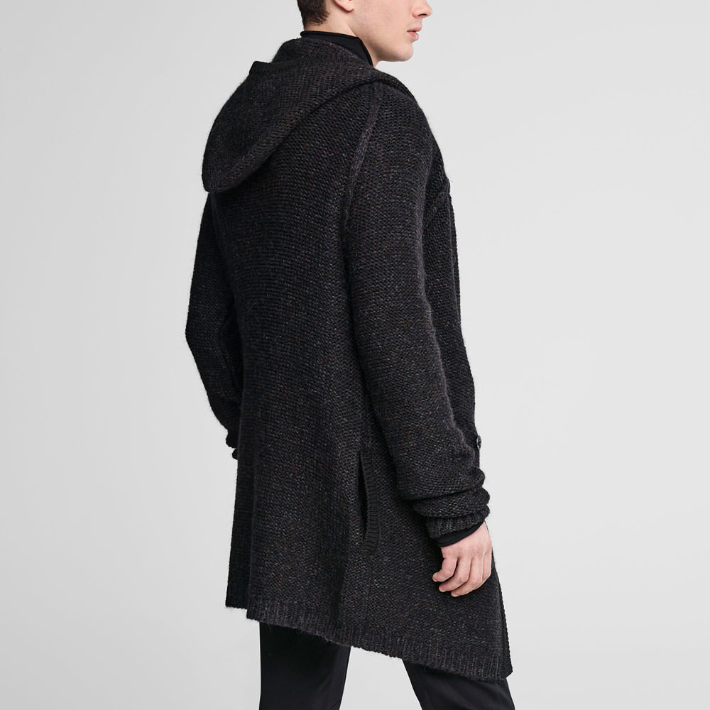 Sarah Pacini Long cardigan chiné Derrière