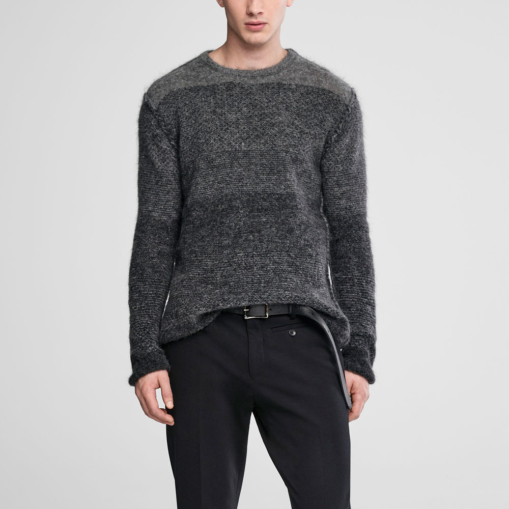 Sarah Pacini Ombré-Pullover aus Mohair - Rundhalsausschnitt Vorne