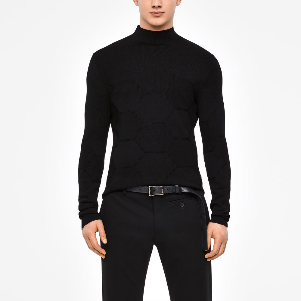 Sarah Pacini PULL COL MONTANT - NID D''ABEILLES De face