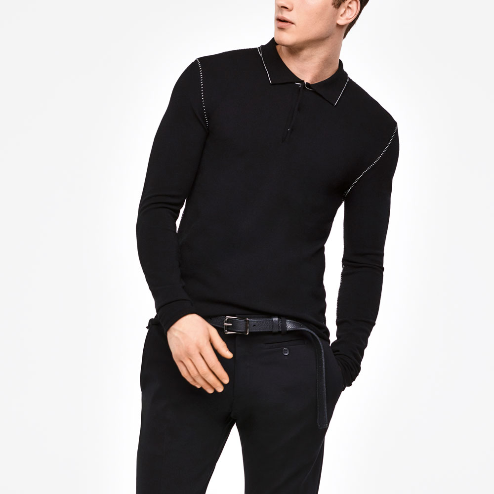 Sarah Pacini PULL COL POLO - SURPIQURES Mixé