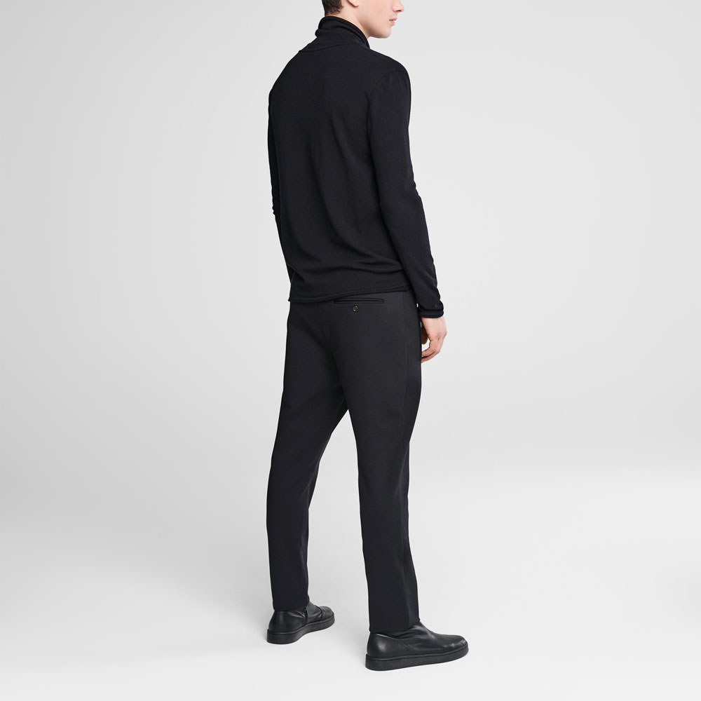 Men's Pants in Stretch Fabric. Sarouel Men Asymetric Layered Jogger Pants