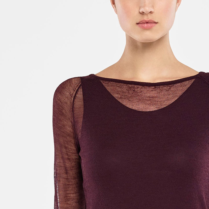 Sarah Pacini PULL TRANSLUCIDE De face